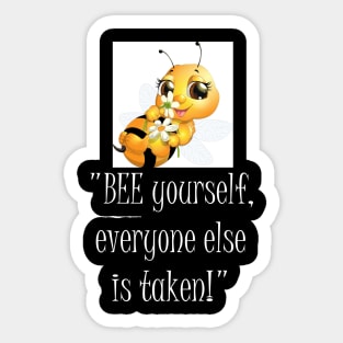 bee fun witty cool Sticker